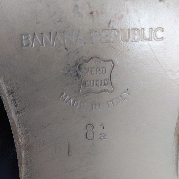 Banana republic leather block sandal square toe - Picture 6 of 8